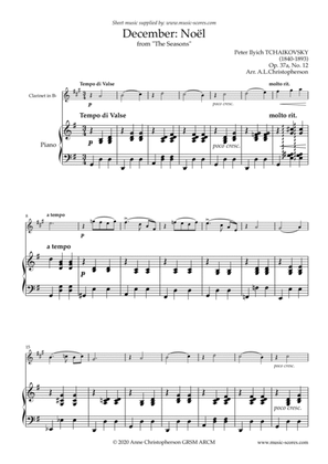 Noël, from The Seasons - Clarinet & Piano