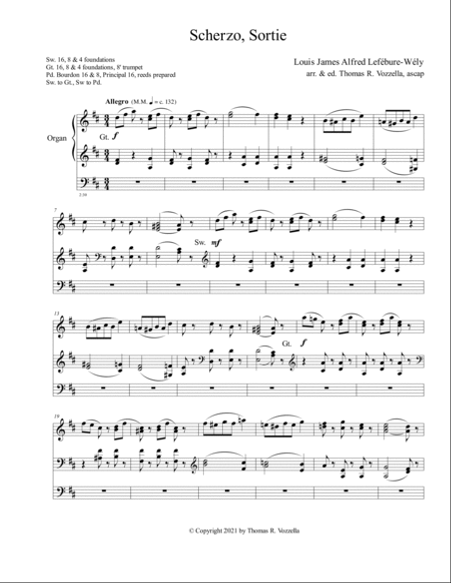 Scherzo, Sortie (Organ Solo) Organ Solo scores gallery preview page 3