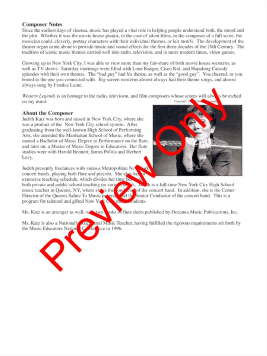 Western Legends Concert Band scores gallery preview page 3
