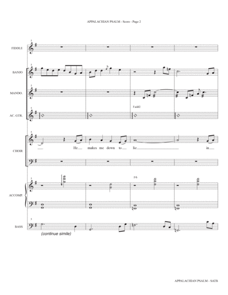 Appalachian Psalm - Full Score