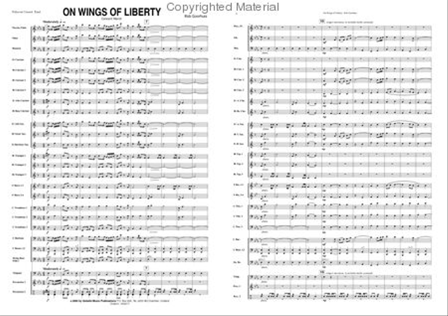 On Wings of Liberty On Wings of Liberty Concert Band scores gallery preview page 2