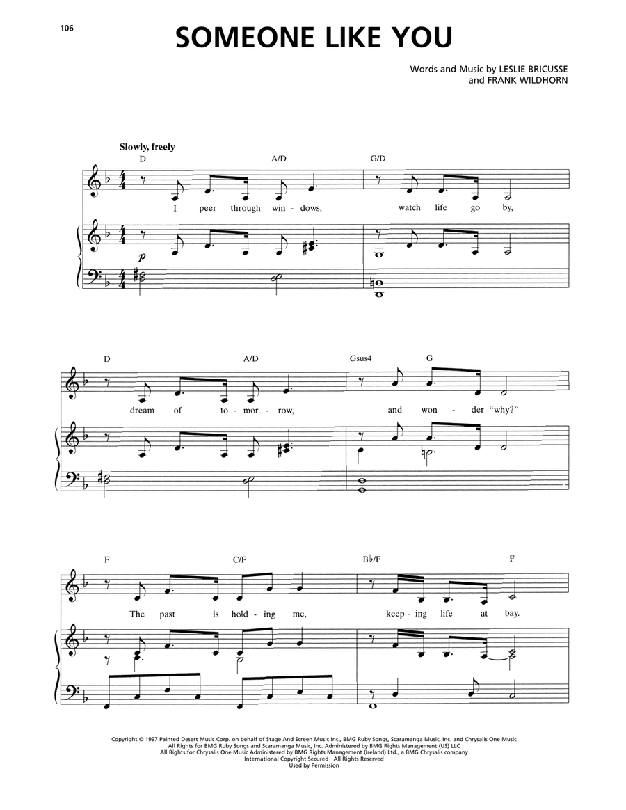 Someone Like You (from Jekyll & Hyde) (2013 Revival Version) Voice scores gallery preview page 1
