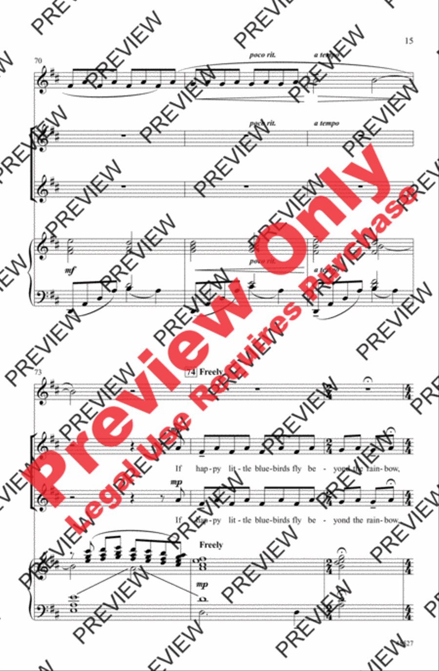 Over the Rainbow Women's Choir scores gallery preview page 15