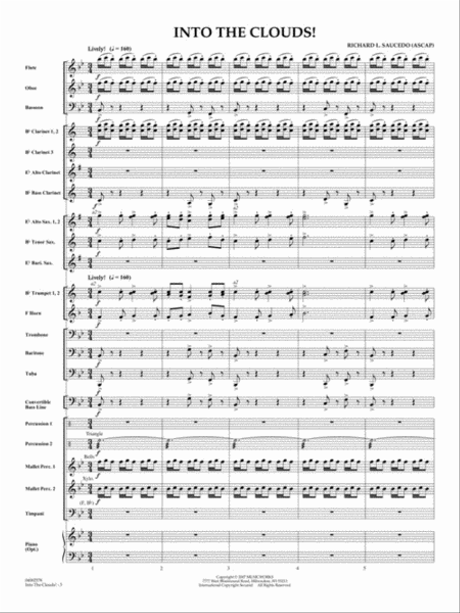 Into the Clouds! Into the Clouds! Concert Band scores gallery preview page 3