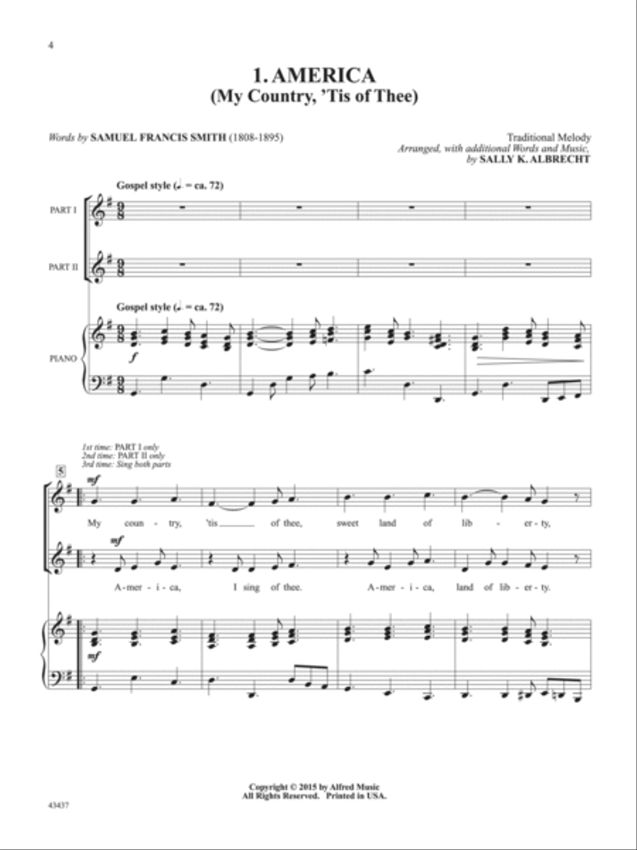 All-American Partner Songs 2-Part scores gallery preview page 3