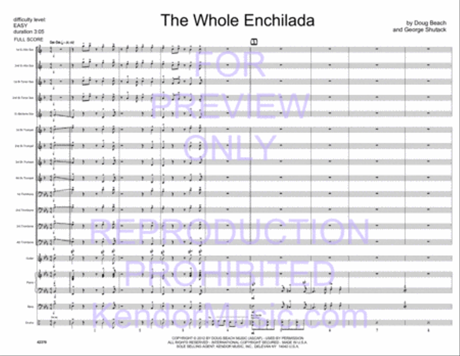 Whole Enchilada, The Whole Enchilada, The Jazz Ensemble scores gallery preview page 2