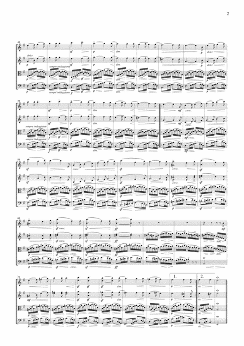 Smetana Die Quelle der Moldau, for string quartet, CS701