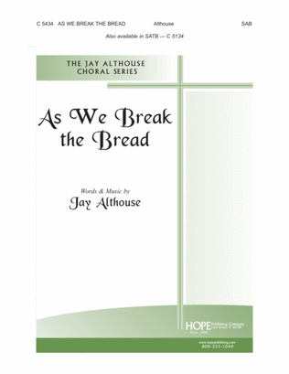 Book cover for As We Break the Bread-SAB-Digital Download