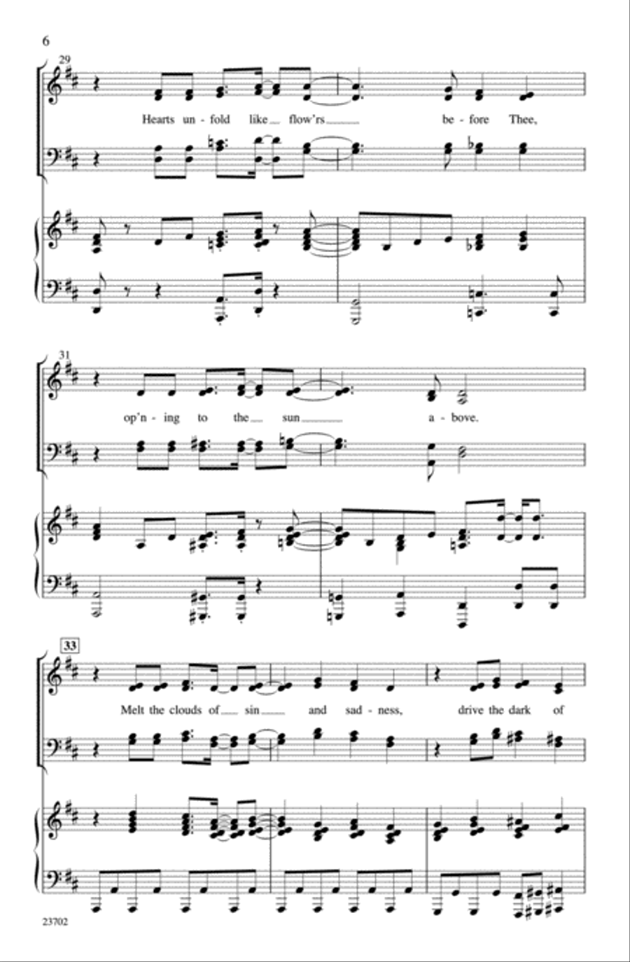 Joyful, Joyful, We Adore Thee 4-Part scores gallery preview page 6
