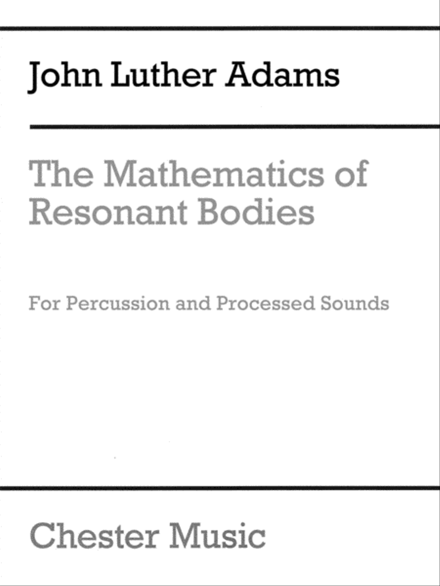 The Mathematics of Resonant Bodies Percussion scores gallery preview page 1