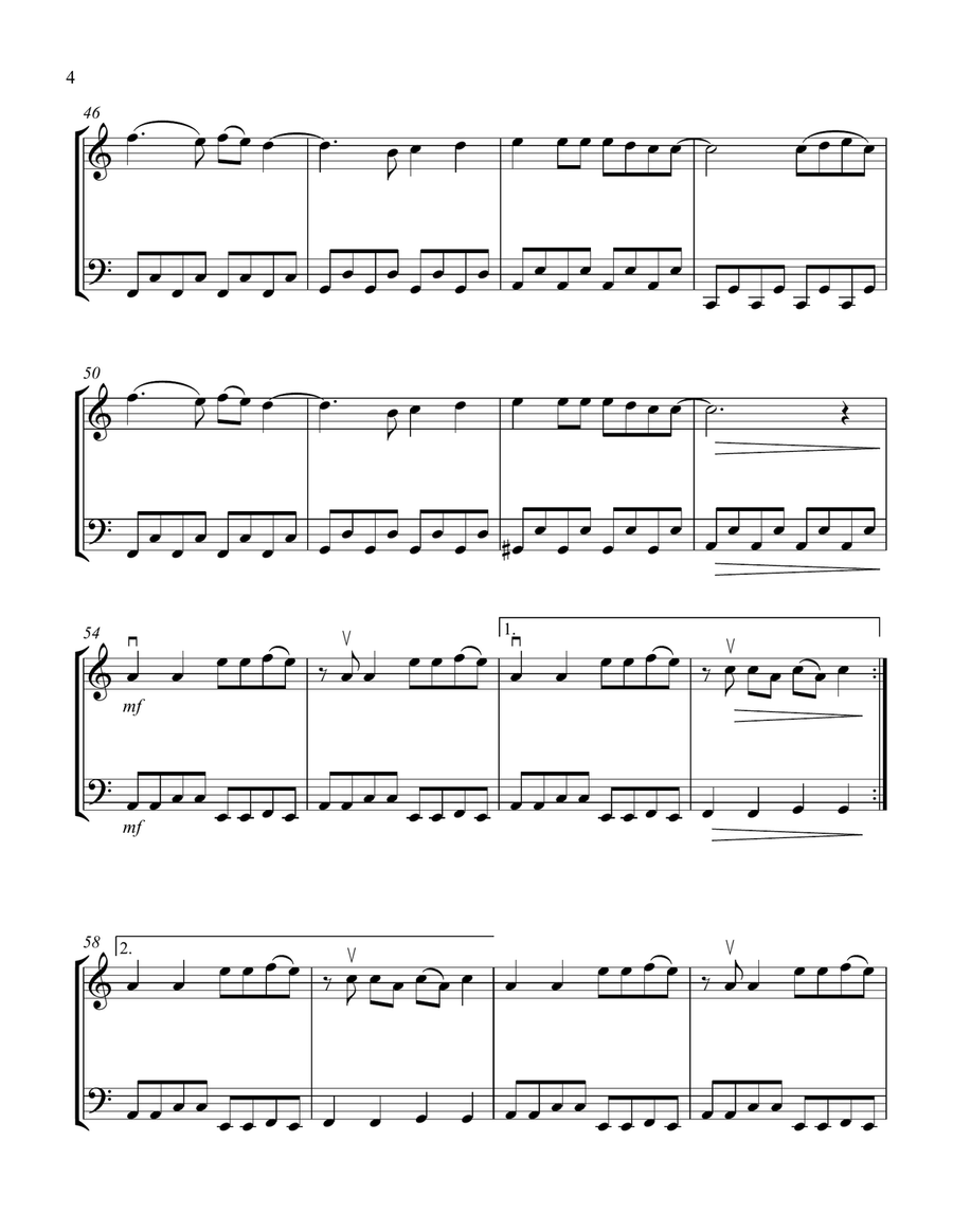 Bad Romance String Duet scores gallery preview page 4