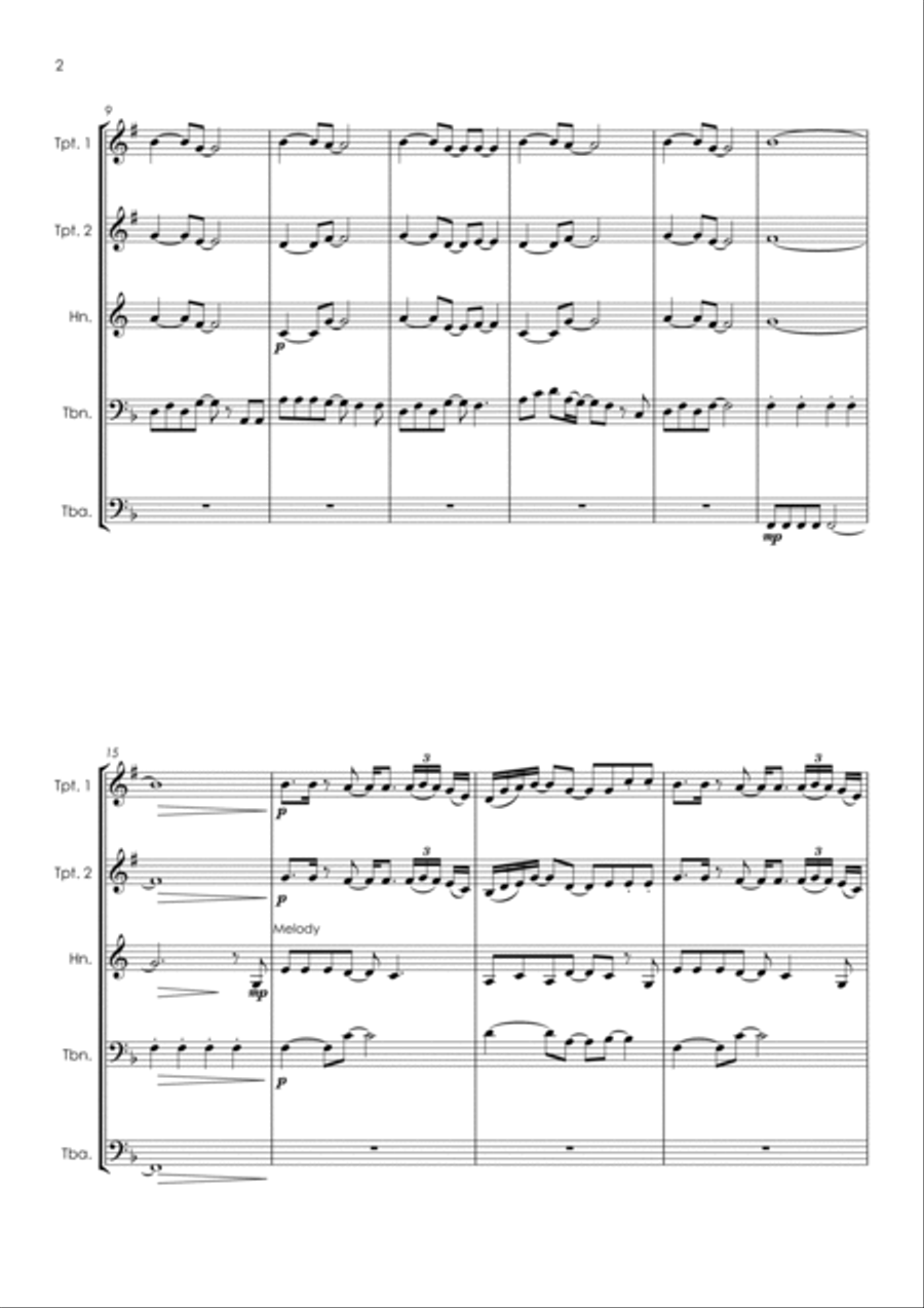 Under The Bridge Horn scores gallery preview page 6