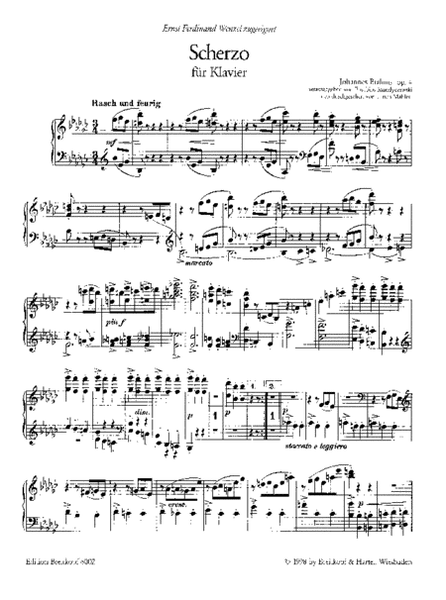 Scherzo in Eb minor Op. 4