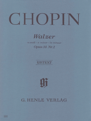 Book cover for Chopin - Waltz A Min Op 34 No 2 Urtext