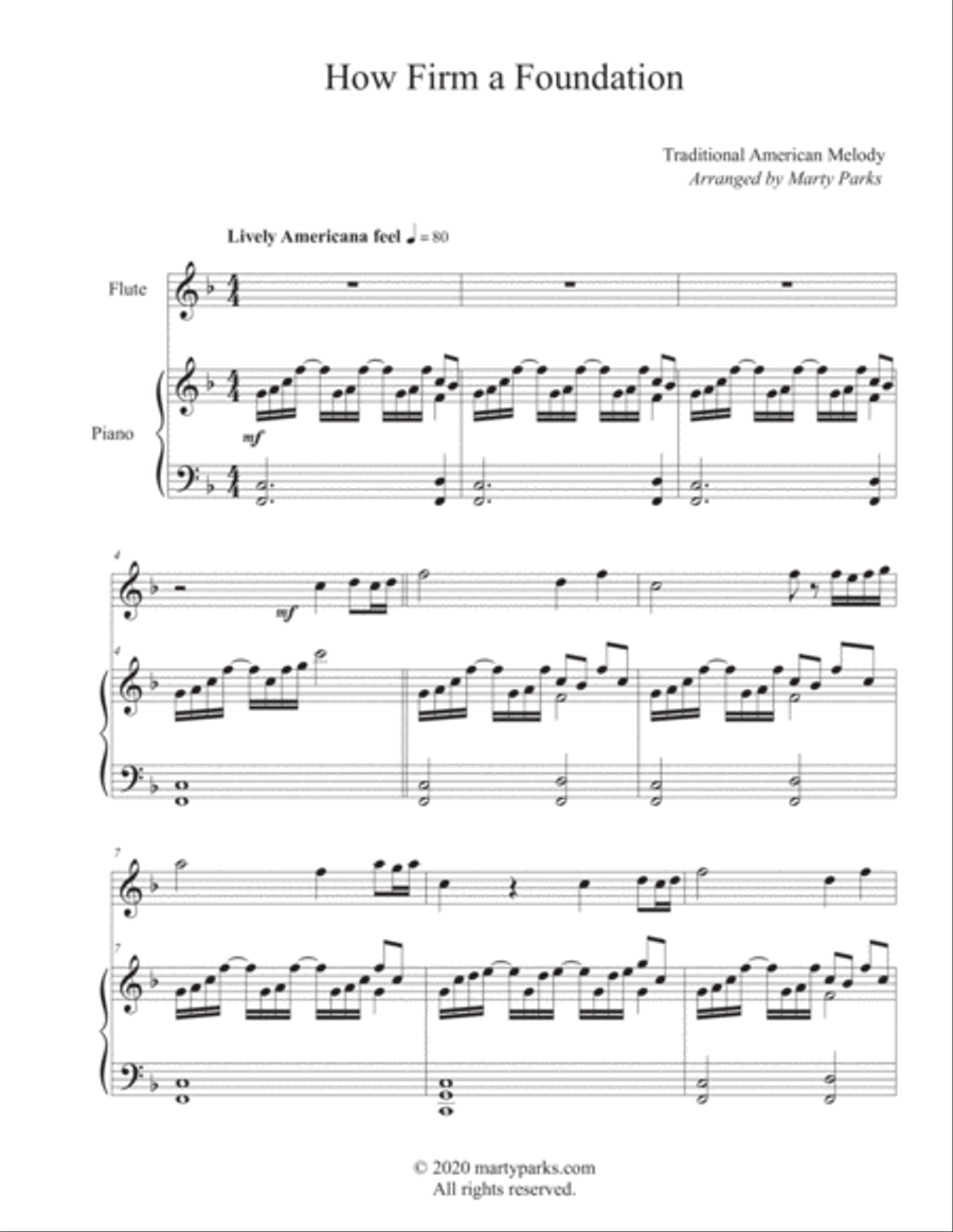 How Firm a Foundation (Flute-Piano)