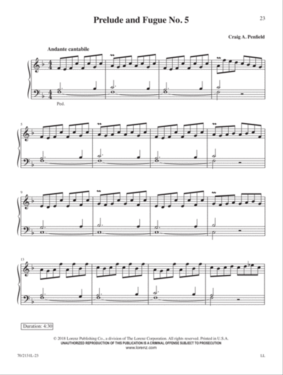 Eight New Little Preludes & Fugues Organ Solo scores gallery preview page 9