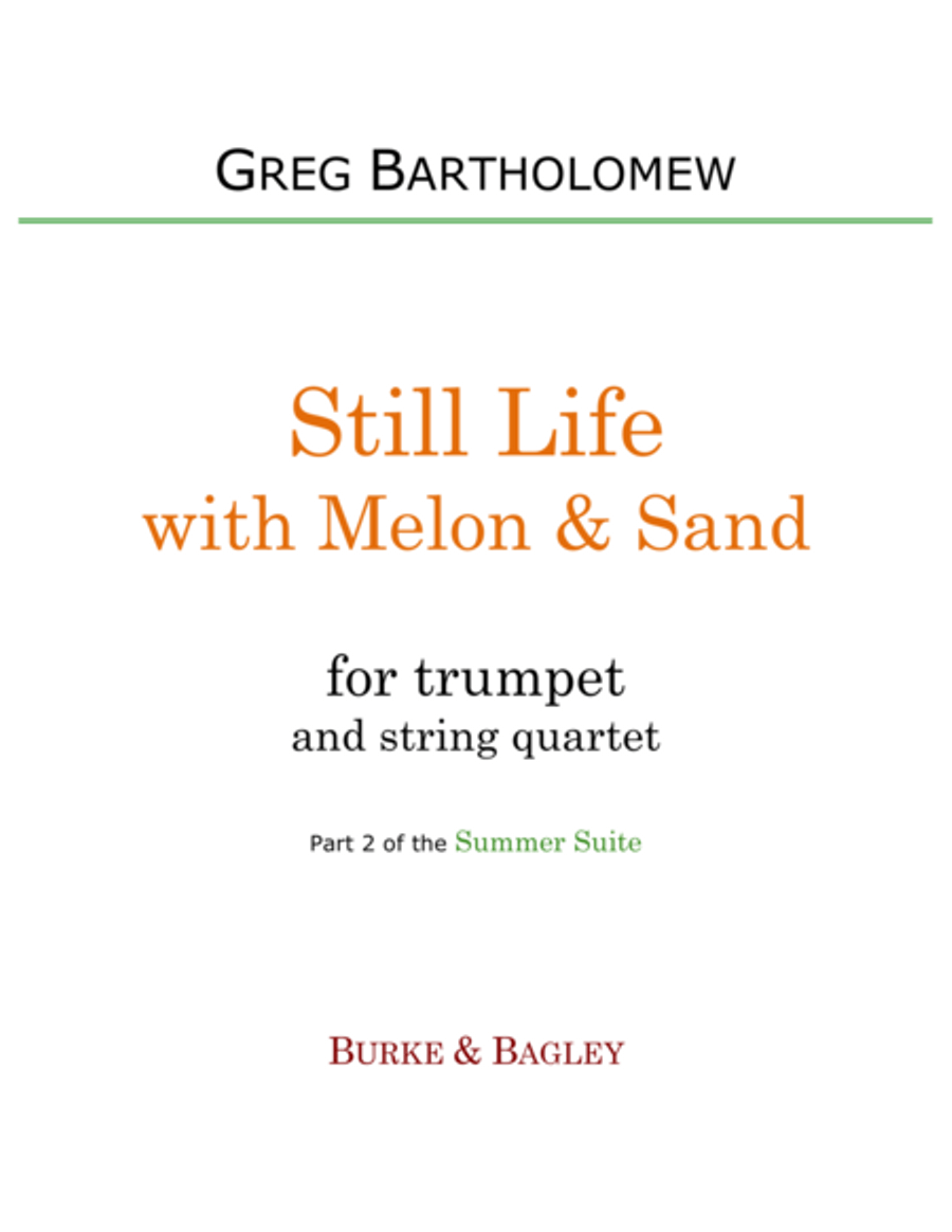 Still Life with Melon & Sand (trumpet & string quartet) Chamber Orchestra scores gallery preview page 1