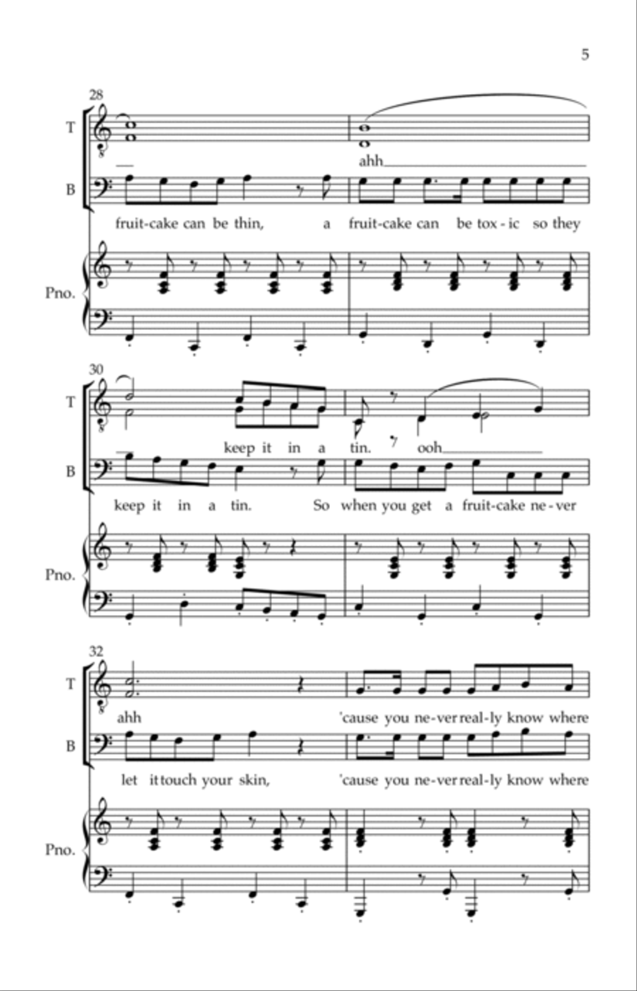 Recycle The Fruitcake TTBB scores gallery preview page 6