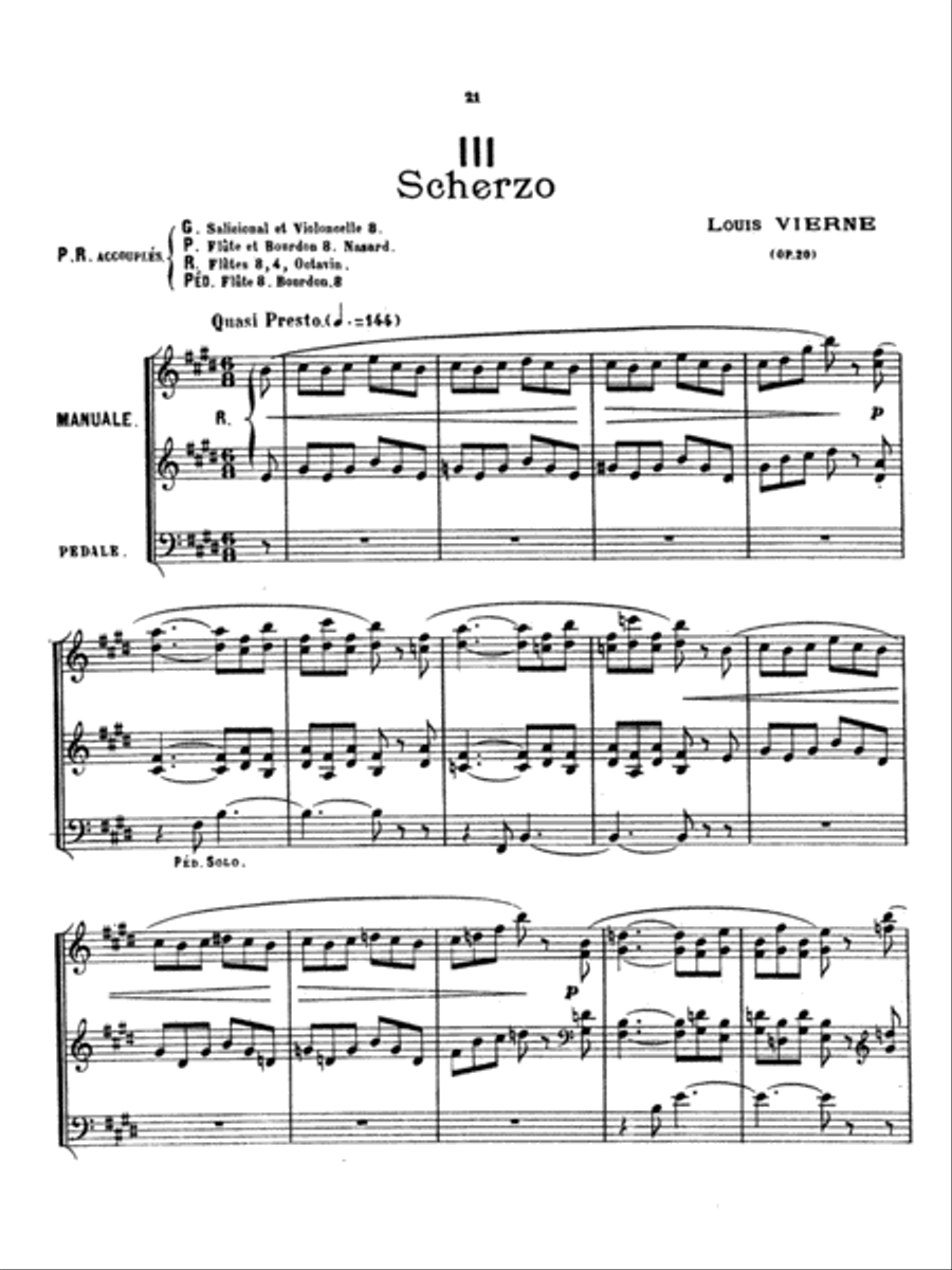 Vierne: Symphony No. 2, Op. 20 Organ scores gallery preview page 1