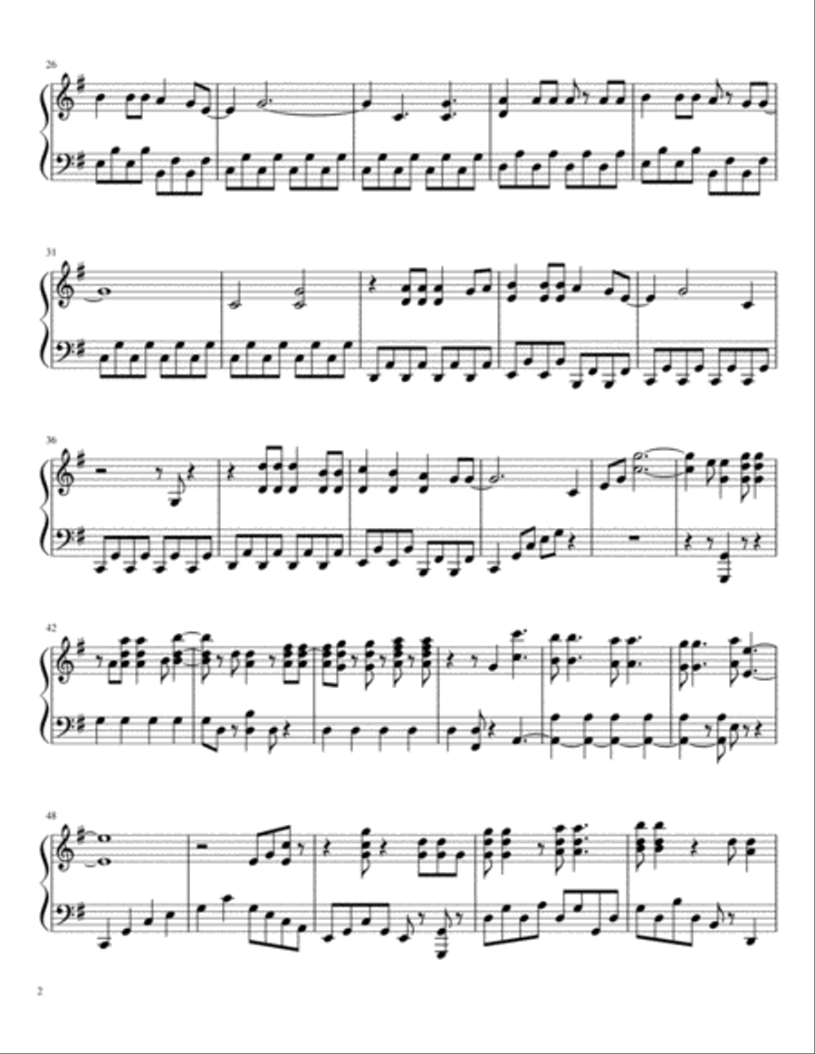 A Million Dreams Piano Solo scores gallery preview page 2