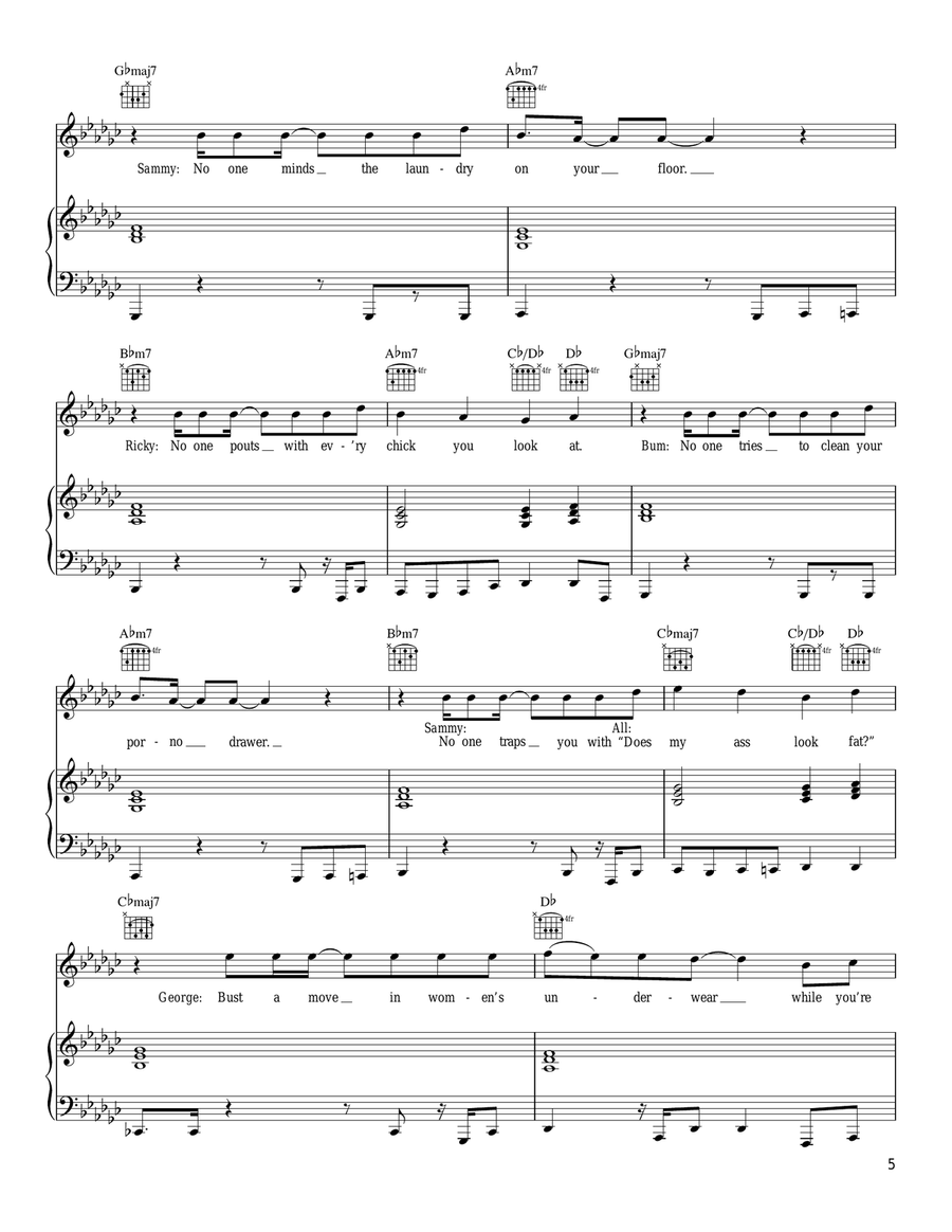 Single Piano, Vocal, Guitar scores gallery preview page 5
