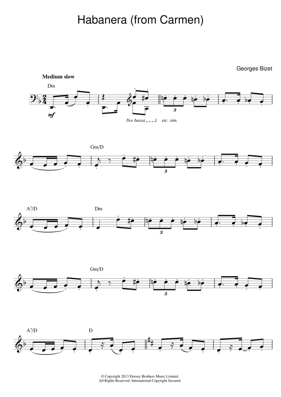 Carmen Piano scores gallery preview page 1