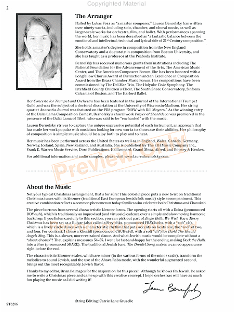 We Wish You a Klezmer Christmas String Orchestra scores gallery preview page 3