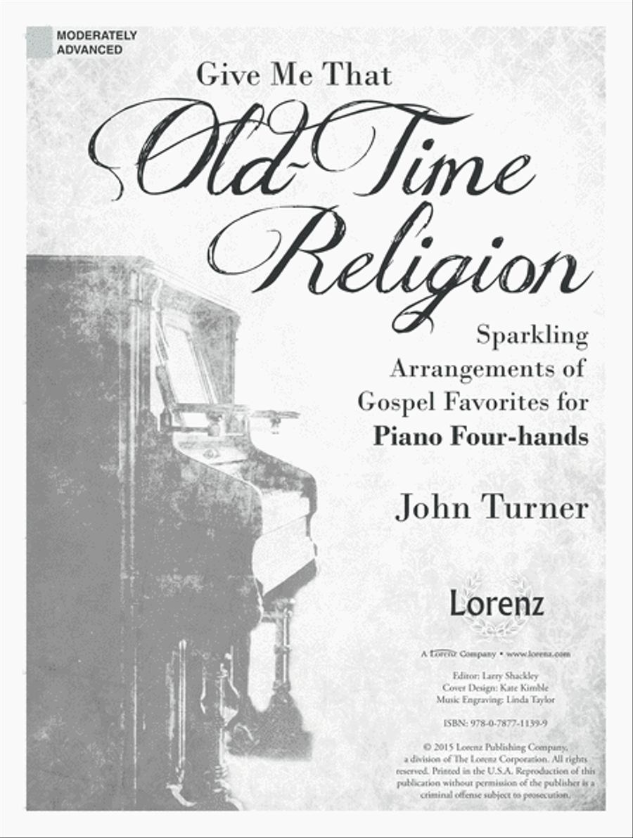 Give Me That Old-Time Religion (Digital Delivery) Piano Duet scores gallery preview page 1