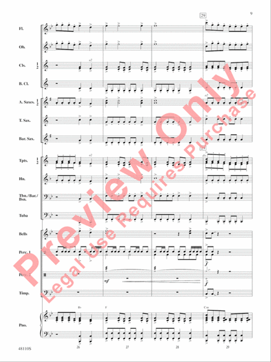 Escape from Thunder Mountain Concert Band scores gallery preview page 10