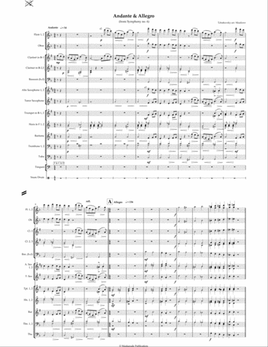 Andante & Allegro Andante & Allegro Concert Band scores gallery preview page 2