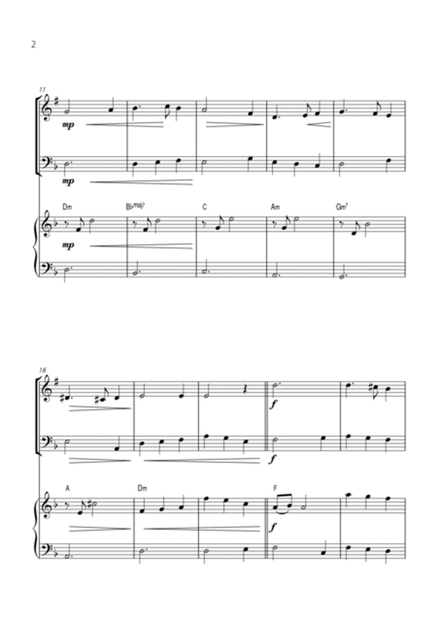 "Green Sleeves" - Beautiful easy version for TRUMPET & TUBA DUET with PIANO image number null