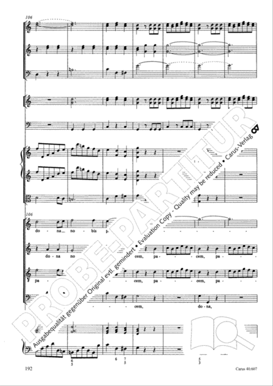 Mass in time of war (Missa in tempore belli) 4-Part scores gallery preview page 201