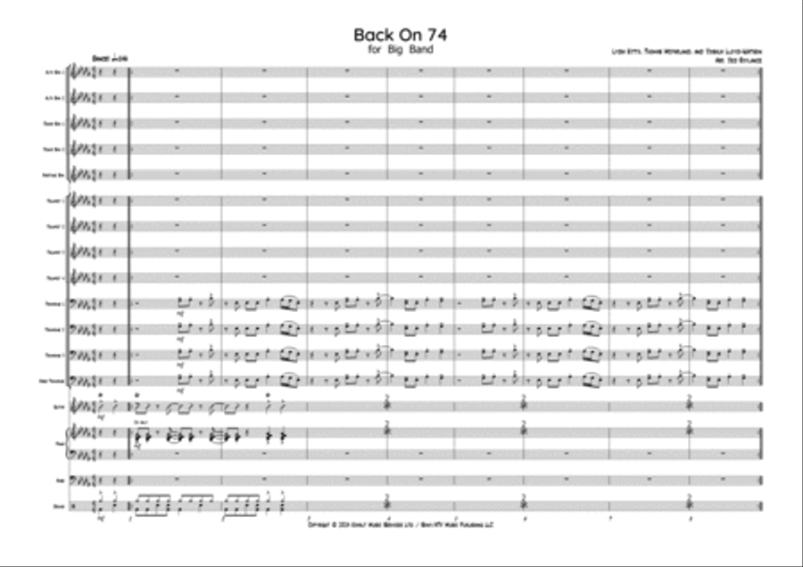 Back On 74 Jazz Ensemble scores gallery preview page 2