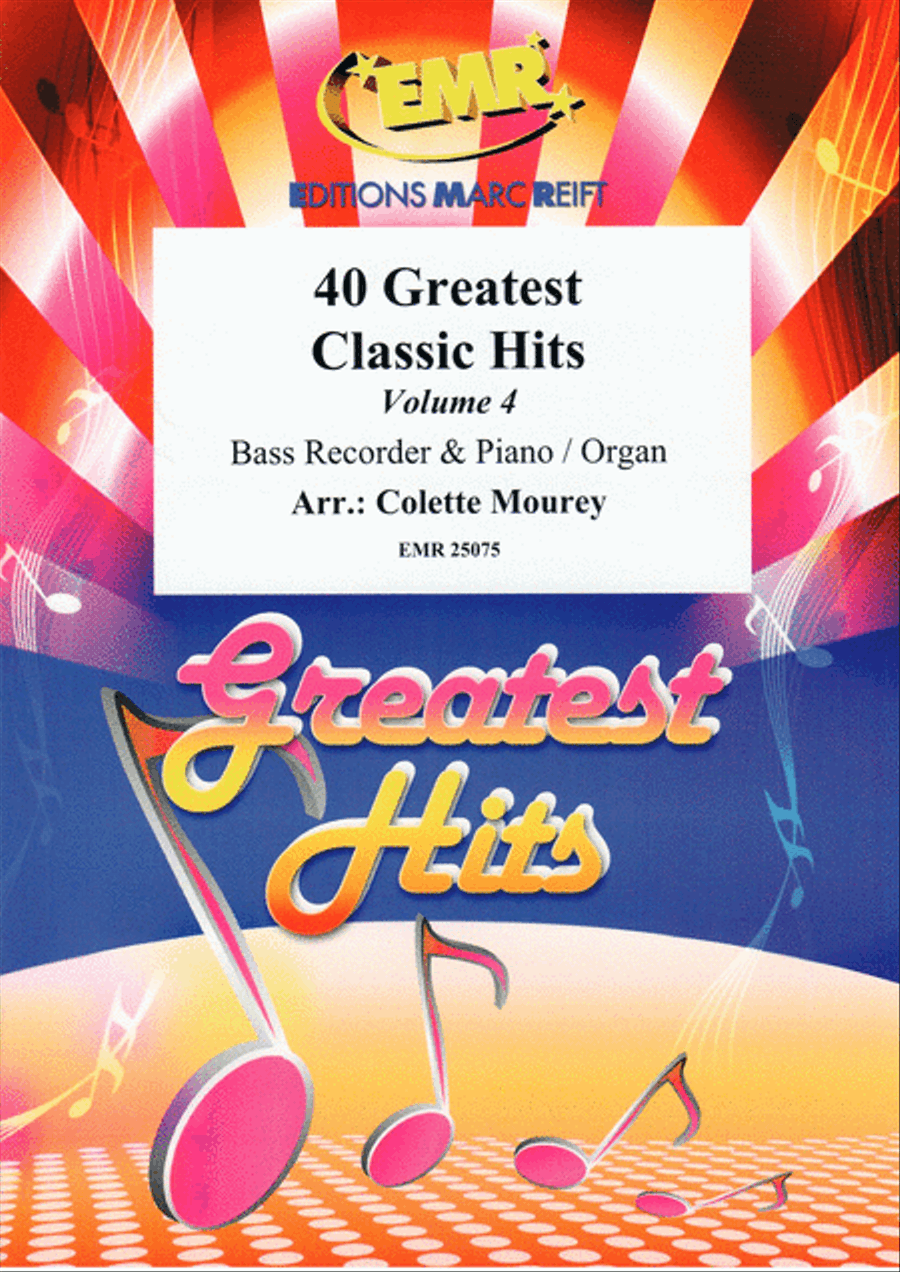 40 Greatest Classic Hits Vol. 4 Bass Recorder scores gallery preview page 1