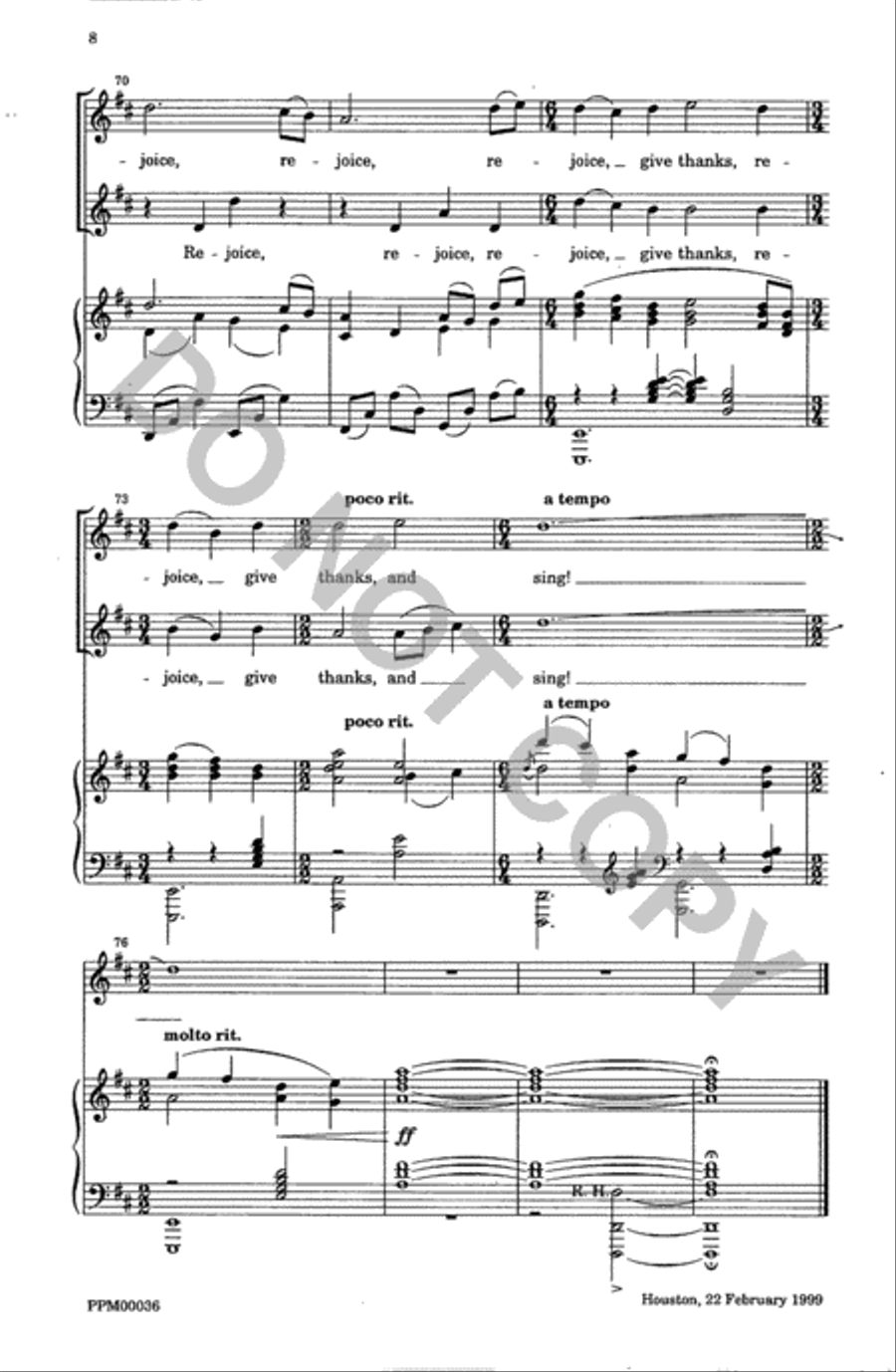 Rejoice Ye Pure in Heart Rejoice Ye Pure in Heart Unison Choir scores gallery preview page 9