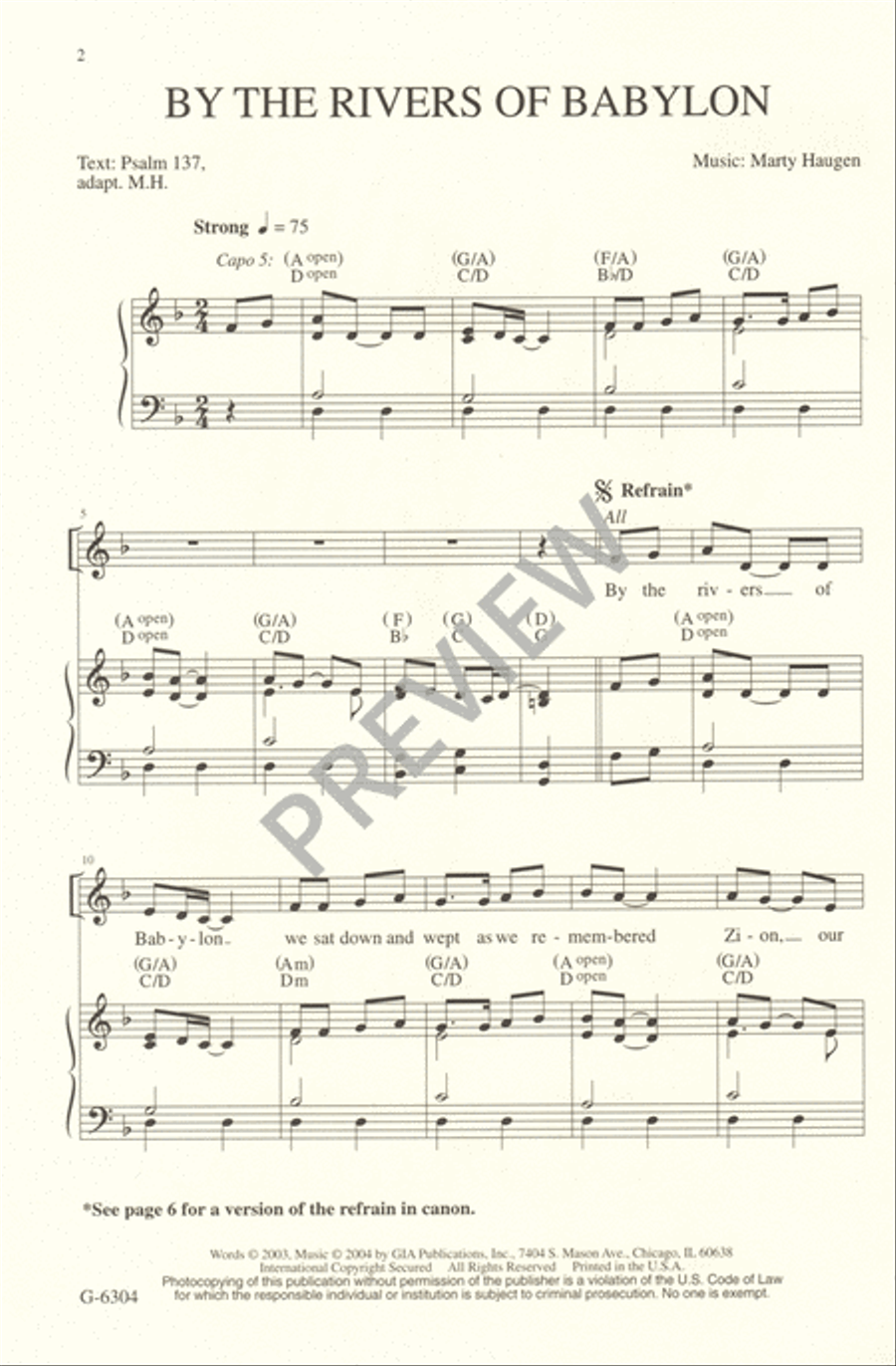 By the Rivers of Babylon 3-Part scores gallery preview page 2