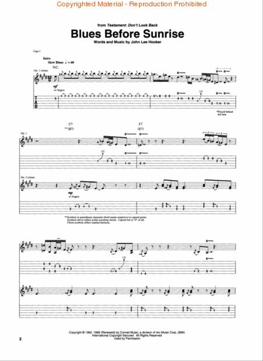 John Lee Hooker Anthology Electric Guitar scores gallery preview page 2