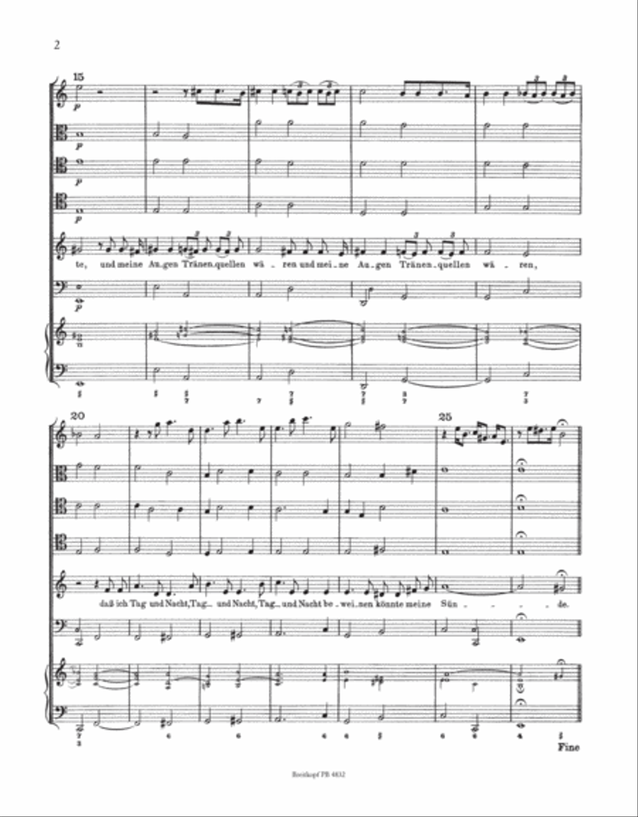 Lamento “Ach, dass ich Wassers gnug hätte” Orchestra scores gallery preview page 3