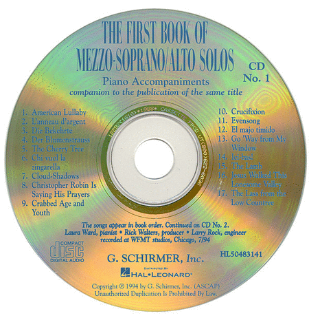 The First Book of Mezzo-Soprano/Alto Solos (Accompaniment CDs)