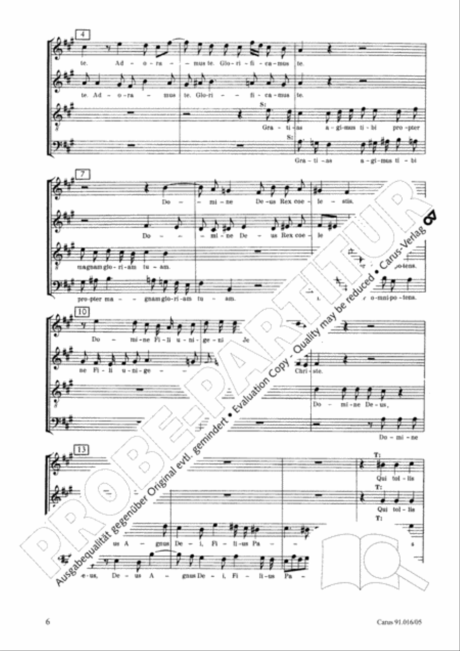 Missa in A Major Missa in A Major 4-Part scores gallery preview page 6