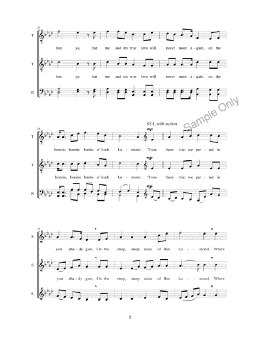 Loch Lomond Loch Lomond 4-Part scores gallery preview page 3