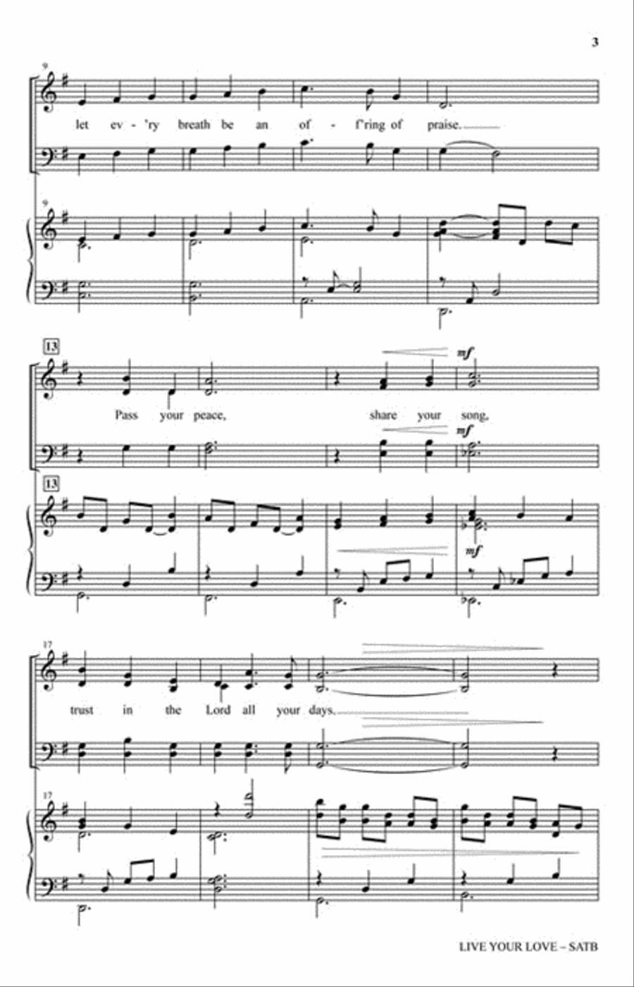 Live Your Love 4-Part scores gallery preview page 3