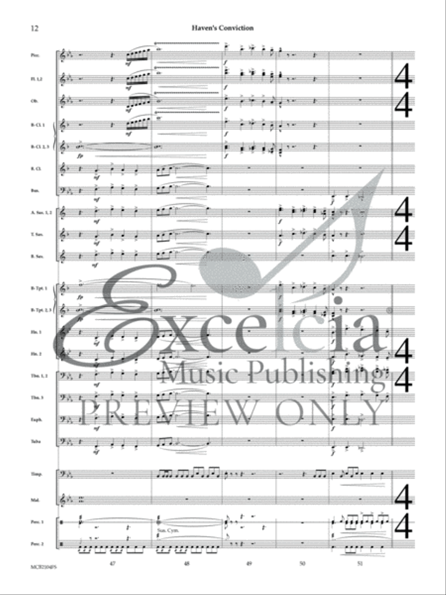 Haven's Conviction Concert Band scores gallery preview page 13