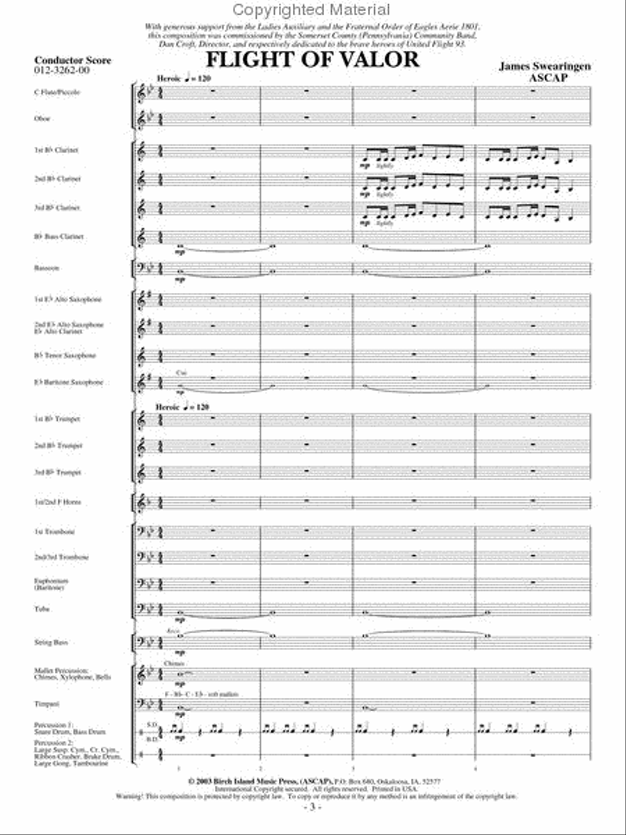 Flight of Valor Concert Band scores gallery preview page 2
