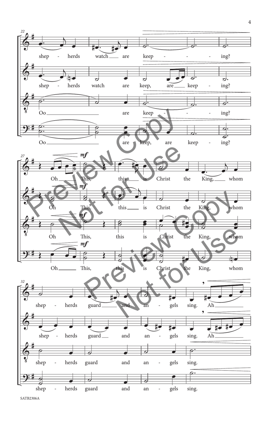 What Child Is This? SATB 4-Part scores gallery preview page 5