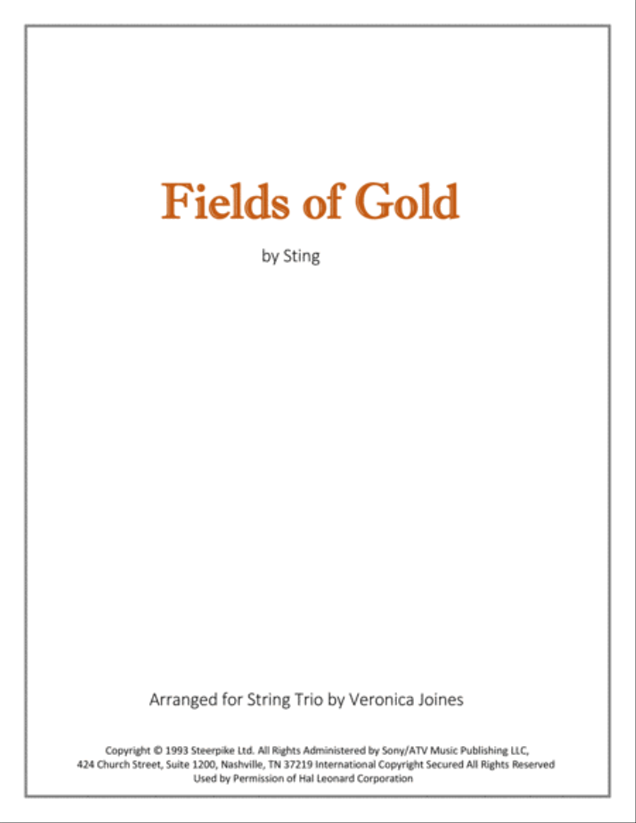 Fields Of Gold String Trio scores gallery preview page 1