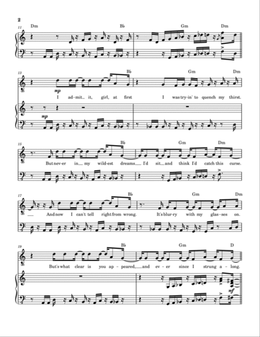 J.a.m. Just A Minute Piano, Vocal, Guitar scores gallery preview page 3