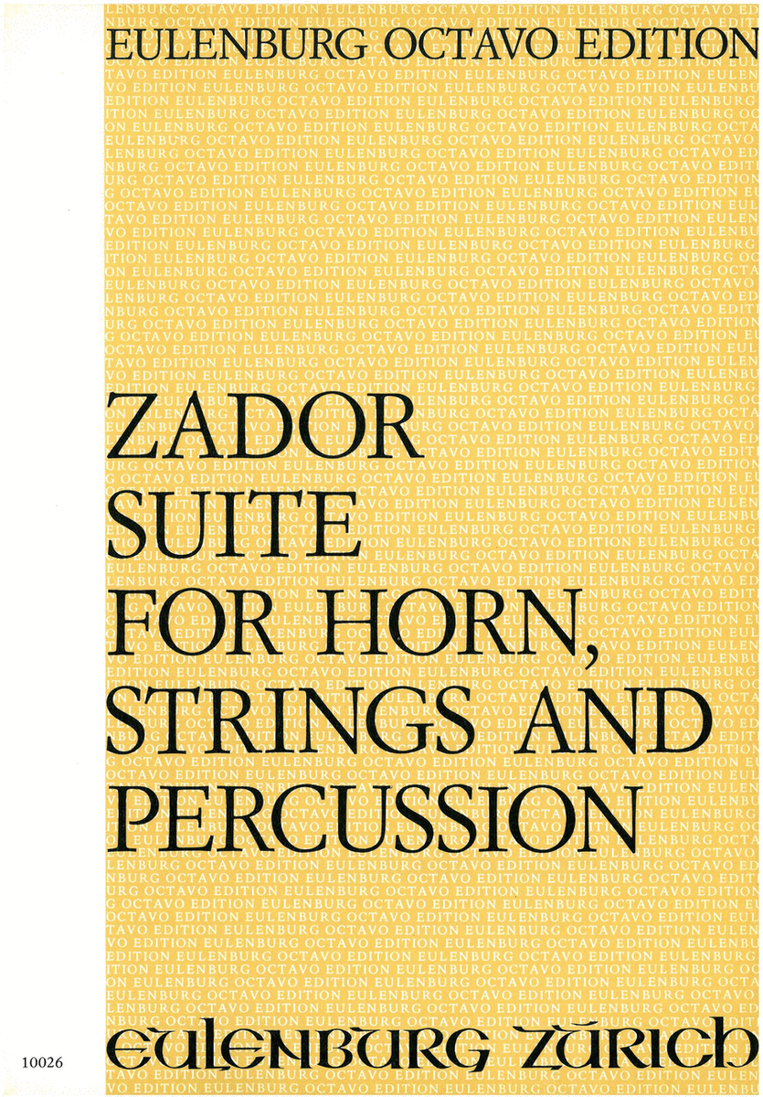 Suite for horn, strings and percussion