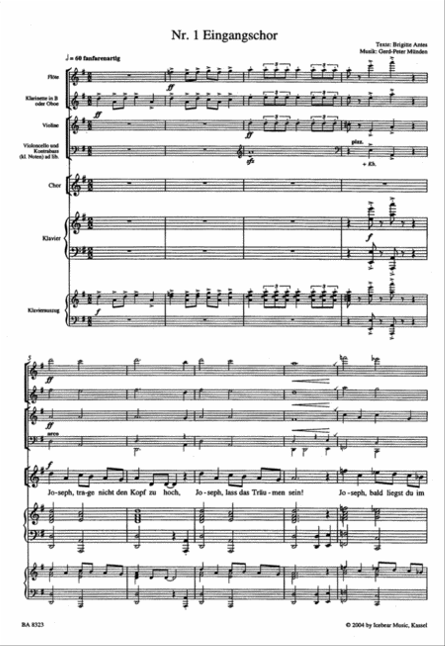 Joseph und seine Brüder Children's Choir scores gallery preview page 2