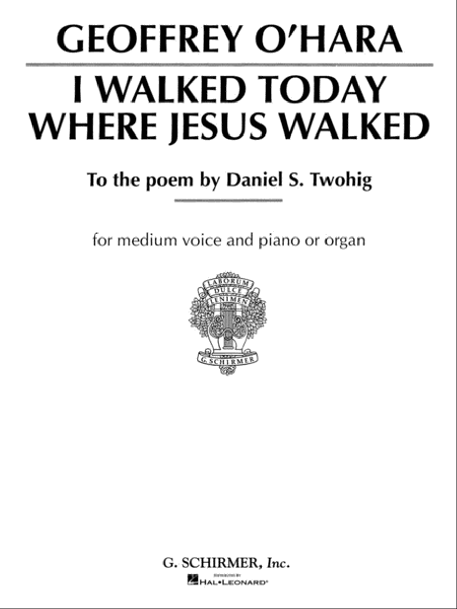 I Walked Today Where Jesus Walked Voice scores gallery preview page 1